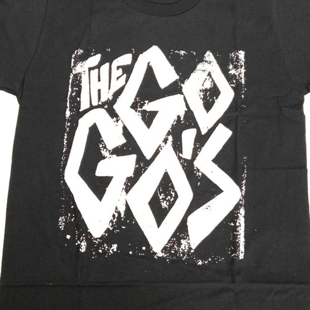 The Go-Go's Distressed Logo Black NOS Adult S T-Shirt